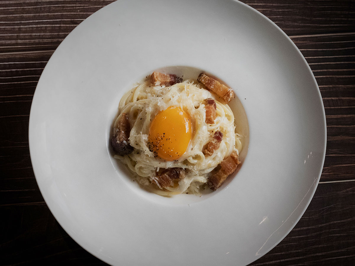 Spaghetti Carbonara with Pancetta