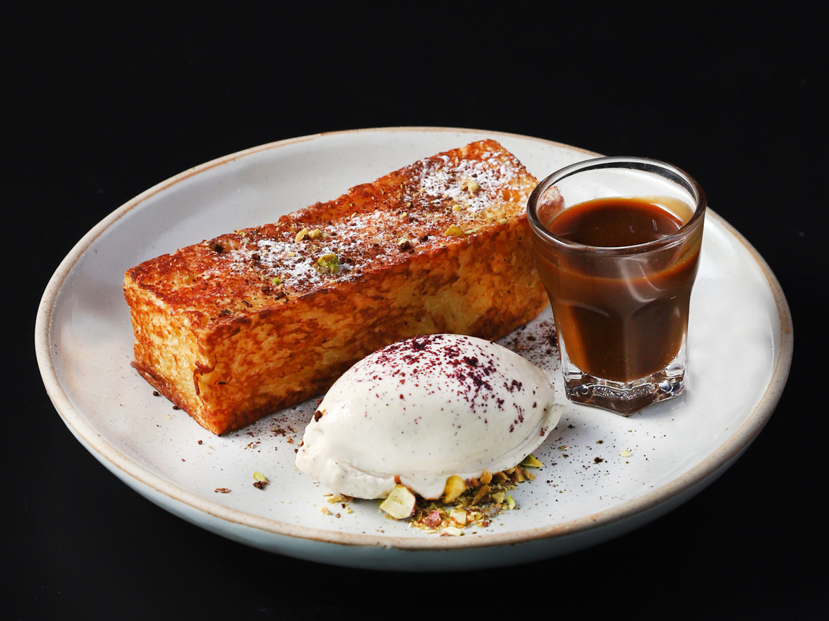 French Toast with Espresso Caramel