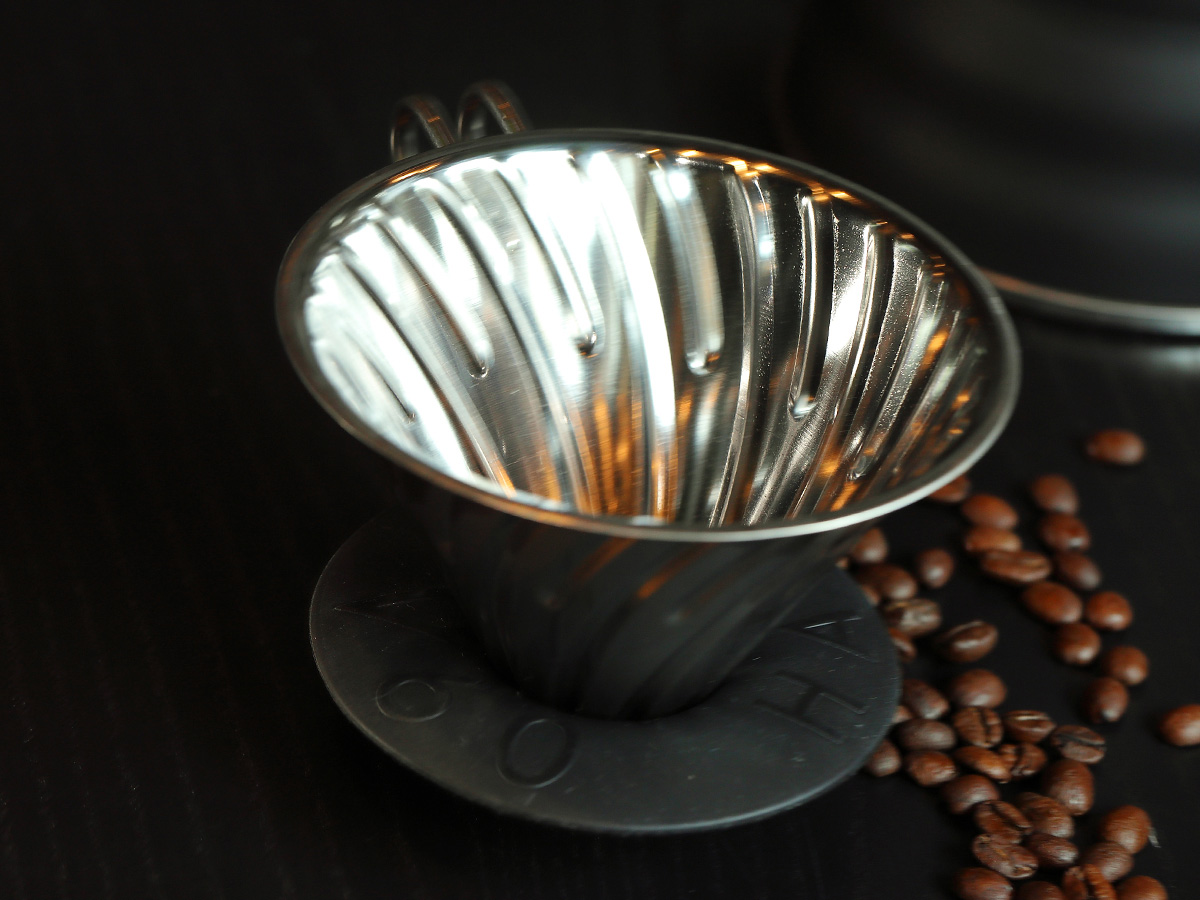 HARIO(052) V60 Metal Dripper 02/ Hairline Silver